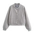 DAMEN LANGARMJACKE MIT RUNDHALSAUSSCHNITT